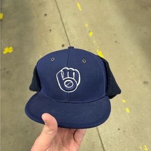 Milwaukee Brewers hat with ear flaps